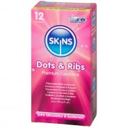 Skins Dots & Ribs Kondomit 12 kpl