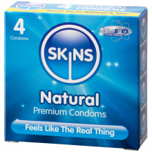 Skins Natural Kondomit 4 kpl  1