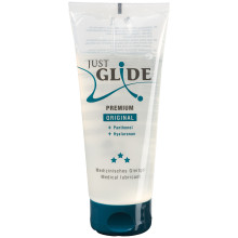 Just Glide Premium Original vesipohjainen liukuvoide hyaluronihapolla 200 ml