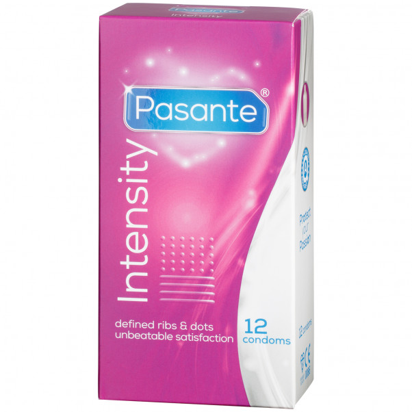 Pasante Intensity Ribs & Dots Kondomit 12 kpl  1