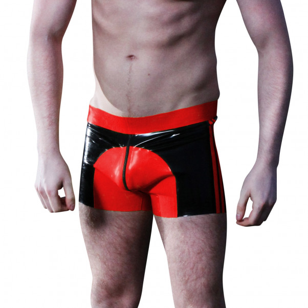 Mister B Saddle Rubber Shorts Red