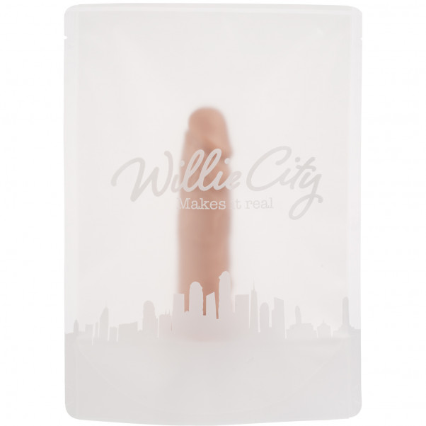 Willie City Lover Aidonkaltainen Dildo Imukupilla 15 cm kuva tuotepakkauksesta 90