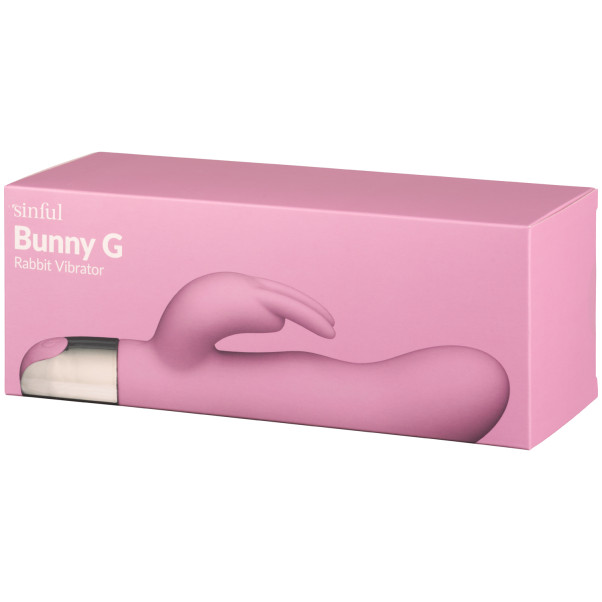 Sinful Playful Pink Bunny G Ladattava Rabbit Vibraattori Kuva tuotepakkauksesta 90