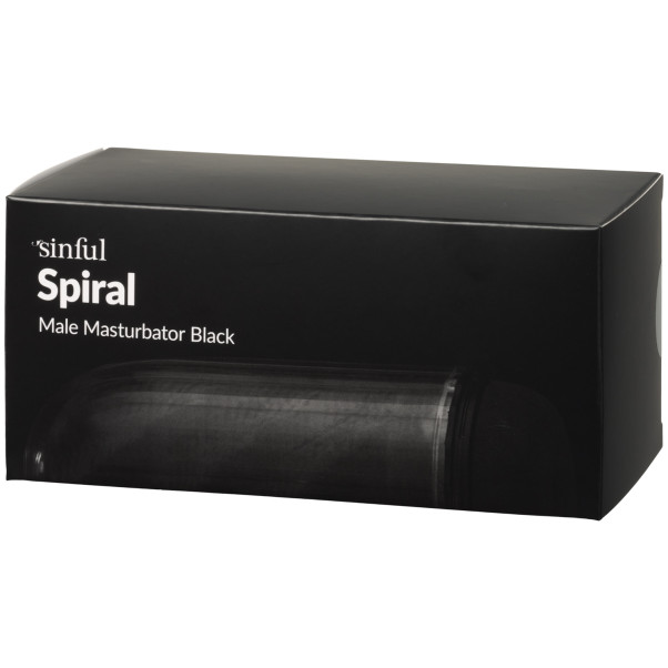 Sinful Spiral Musta Masturbaattori Kuva tuotepakkauksesta 90