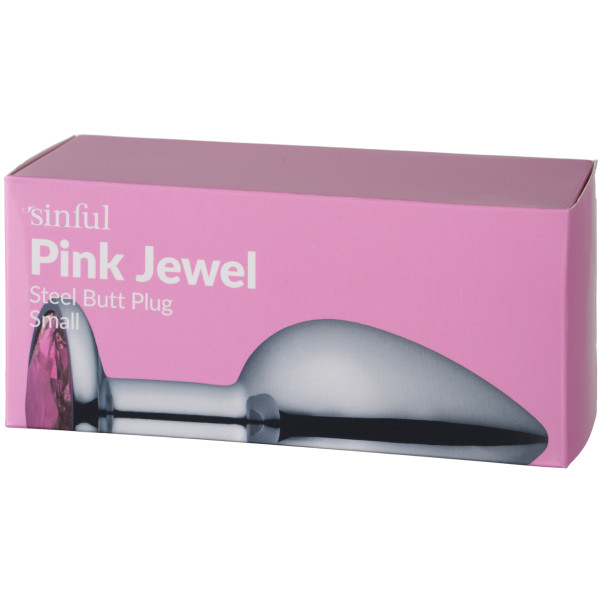 Sinful Pink Jewel Pieni Teräksinen Anustappi Kuva tuotepakkauksesta 90