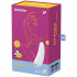 Satisfyer Curvy 1+ Sovelluksella Ohjattava Valkoinen Paineaaltokiihotin Kuva tuotepakkauksesta 90
